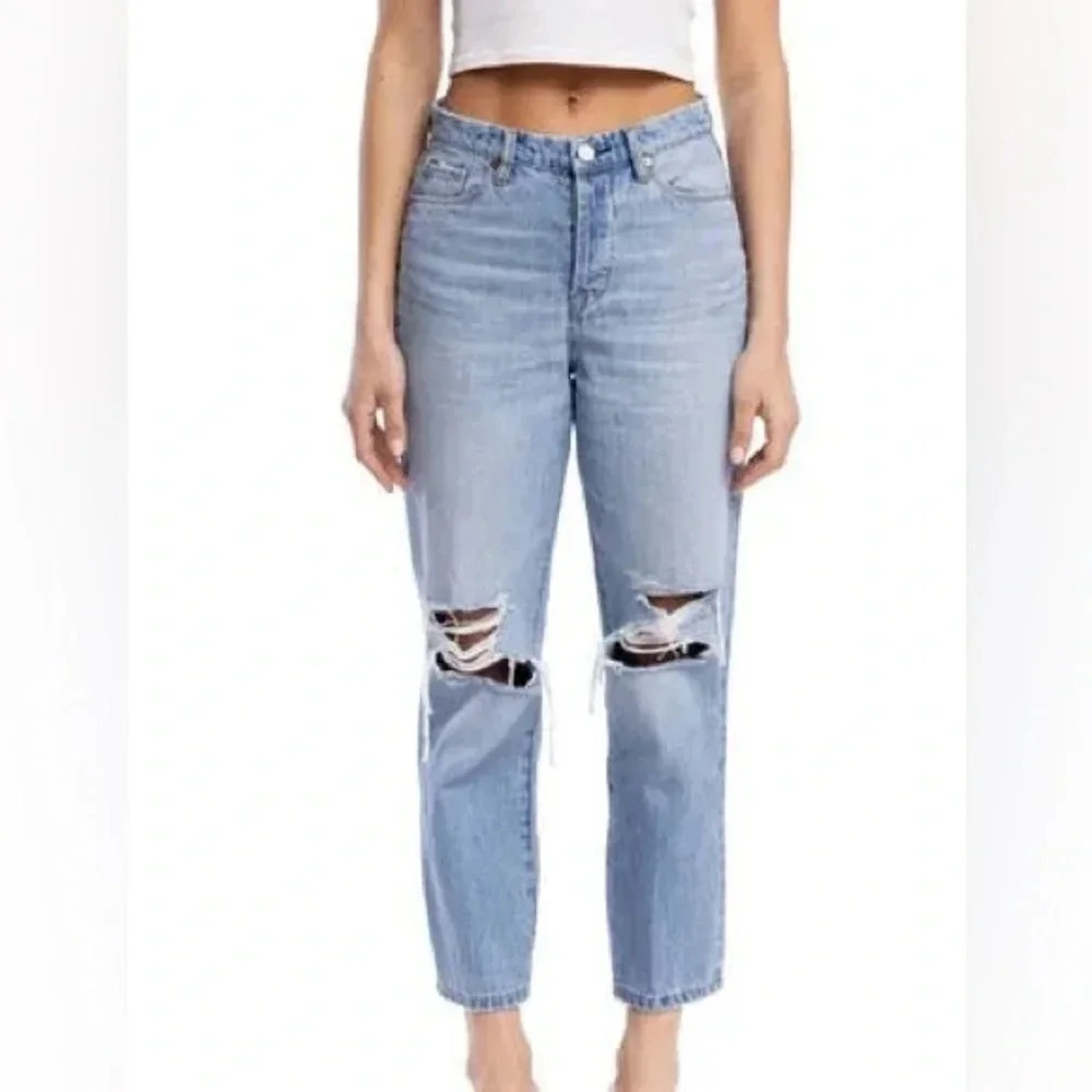 NWT BLANK NYC The Baxter Ripped Ribcage Straight Leg Jeans